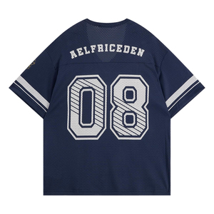 Camiseta de fútbol de malla con cuello en V, manga corta, número 08 bordado, unisex, para adultos, transpirable, atlética - Product Image 6