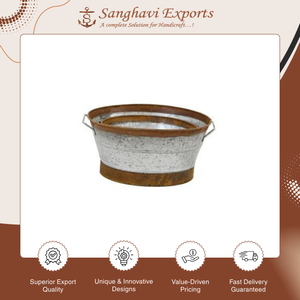 Best Quality Luxury Design <b>Galvanized</b> Tin <b>Tubs</b> Vintage Metal <b>Galvanized</b> Flower Pots and Wine Bottle <b>Tub</b> for Garden Decoration - Product Image 4