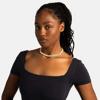 Collier chaîne cubaine en argent sterling 925 avec moissanite taille brillant rond, bijoux hip-hop pour fêtes et mariages