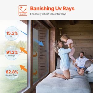 Một cách gương cửa sổ riêng tư phim tĩnh bám ban ngày Tint trong màu Đen-bạc cho cửa & cửa sổ màn hình - Product Image 3