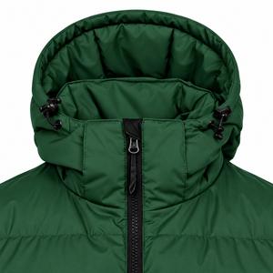 Best Selling Green Stand Puffer Jacket Windproof Waterproof Reversible Zipper Closure Casual Winter <b>Coat</b> Regular Fit Thick - Product Image 3