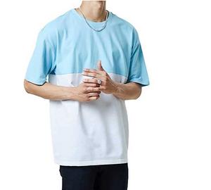 Two Toned Boxy Fit Acid Washed T-Shirt Drop Shoulder Oversize Design Vintage Heavyweight 100% Cotton Breathable By Cumbre Sports - Product Image 4