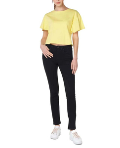 Camiseta Corta Holgada de Diseño Básico para Mujer con Manga Acampanada, Estilo Urbano de Verano para Clima Cálido, Camiseta de Mujer de Pakistán - Product Image 2