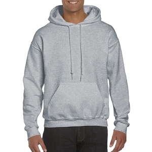 Sweat-shirt à capuche pour homme en polyester/coton uni, imprimé en relief, respirant, anti-plis, hiver, avec poche, haute qualité, 250g - Product Image 1