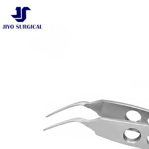 Forceps Guell DMEK manuel à ressort, à tiges angulées, à mâchoires lisses et arrondies, à poignée plate, pour ophtalmologie, microchirurgie et corne - Product Image 3
