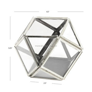 Juste lancé personnalisé forme de diamant métal bougie bâton support de lampe géométrique votive décor de table pour mariage autre cristal - Product Image 5