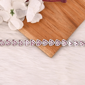 Natural Gemstone Pink Tourmaline <b>Bracelet</b> in 925 Sterling Silver Handmade Luxury Jewelry for Unisex - Product Image 4
