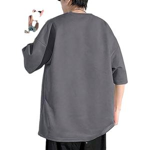 Camiseta de gran tamaño cuadrada de algodón 100% de alta calidad para hombre, camiseta de lona con gráfico recortado con estampado de letras personalizado - Product Image 4