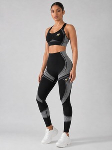Leggings de compression sans couture en bambou pour femme, taille mi-haute, antibactériens, respirants, pour le yoga, la gym et l'entraînement – Collection Hiver - Product Image 5