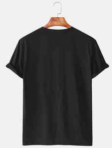 T-shirt à manches courtes pour homme, col roulé, coupe classique, 100% fibre de bambou, anti-rétrécissement, logo personnalisé professionnel, vêtements décontractés pour homme - Product Image 6