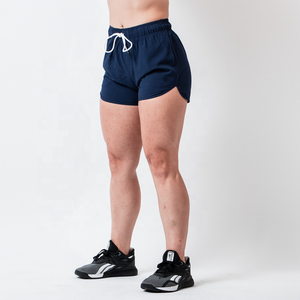 Pantalones cortos deportivos de calle alta para mujer, cómodos, mezcla de poliéster de secado rápido, diseño personalizado para entrenamiento físico, correr, respetuosos con el medio ambiente - Product Image 6