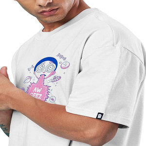 Venta al por mayor 100% algodón en blanco camiseta de gran tamaño 260G peso pesado personalizado 3D Logo hombres Puff estampado camiseta - Product Image 5