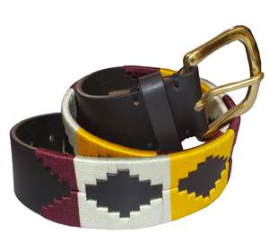 Ceinture Polo Homme Personnalisée en Cuir Véritable Faite à la Main, Ceinture Gaucho Brodé en Cuir de Vachette, Vente en Gros Direct Usine Sacs et Étuis LPB-0109 - Product Image 4