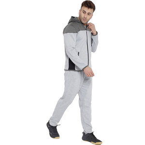 Survêtements de jogging légers pour hommes, deux pièces, unis, avec fermeture éclair, haute qualité, prix de gros, personnalisables avec logo, pour l'hiver - Product Image 2