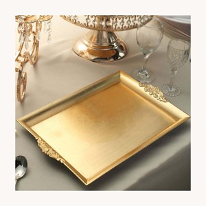 Plateau de service élégant en acier inoxydable pour dattes, design personnalisé, plateau de service haut de gamme pour hôtels et restaurants - Product Image 2