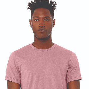 T-shirt décontracté en jersey tricoté pour homme, coupe classique, respirant, écologique, 220g, coton rose, col rond, manches courtes, vente en gros - Product Image 4