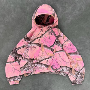 Ensemble de survêtement unisexe en coton camouflage imprimé DTG sur toute la surface, haute qualité, personnalisé par les fabricants - Product Image 2