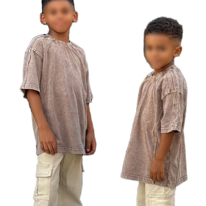 T-shirt de sport pour enfants, décontracté, été, 100% coton, grande taille, compressé, séchage rapide, écologique, respirant, pour le basketball - Product Image 2