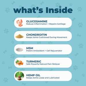 ADINS International Hip & Joint Glucosamine Hemp Treats, Golosinas Masticables Suaves con Sabor a Pollo para Perros de Todas las Razas, Apoyo para la Salud Articular - Product Image 5
