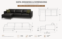 Luxuriöses Echtleder-Ecksofa mit Chaiselongue für Moderne Wohnzimmer, Villen und Heimeinrichtungen