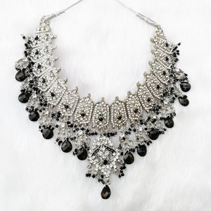 Luxury Gold Plated Alloy Bridal Necklace Earring Headpiece Set Women Pearl Flower Design Vintage Wedding Engagement Anniversary - Product Image 2