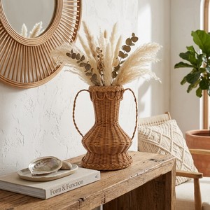 Jarrones de Mimbre con Asas, Estilo Vintage, para Piso/Mesa, para Flores, Regalo de Aniversario de Bodas, Accesorio para el Hogar - Product Image 4