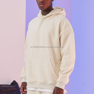 Sudadera con capucha en blanco de alta calidad sin cuerdas, sudaderas con capucha de gran tamaño de algodón grueso personalizado para hombre - Product Image 4