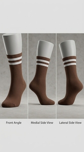 Premium Quality Everyday Casual <b>Socks</b> Unisex Soft Breathable <b>Polyester</b> Spandex Blend Athletic Daily Wear Hosiery - Product Image 3