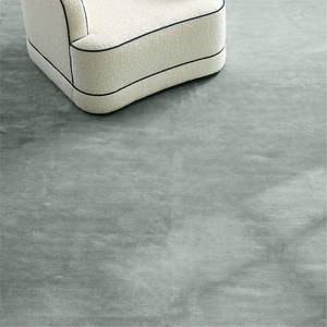 Tapis d'intérieur moderne en TENCEL Lyocell vert, tissé à la main, texture douce, fabricant et fournisseur - Product Image 2