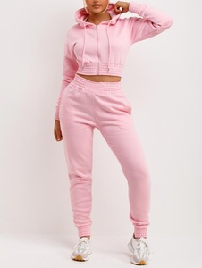 Women Custom Crop Top Jogger Sweat Suit 2 Piece Women Tracksuits <b>Set</b> Jogging Track Suit Women Tracksuit - Product Image 3