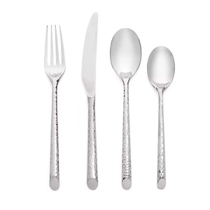 Juego de cubiertos de acero inoxidable pulido a espejo, juego de 4 piezas que incluye tenedor, cuchillo y cuchara - Product Image 1