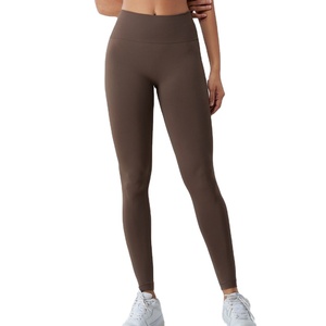 Pantalon de sport taille haute pour femme avec coutures à la taille, leggings de fitness compressifs et extensibles, pantalon de danse et de yoga athlétique - Product Image 1