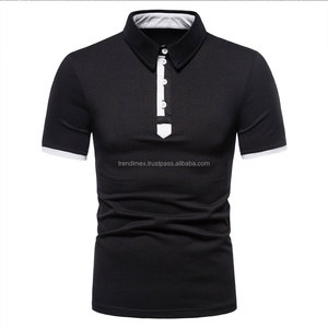 OEM 2024 logotipo personalizado de los hombres para Polos transpirable verano Casual Work Company Polos de talla grande patrón sólido cuello vuelto - Product Image 3