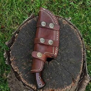 Cuchillo Tracker de Espiga Completa para Supervivencia y Bushcraft con Funda de Cuero, Cuchillo Tracker de Alta Resistencia al por Mayor, Cuchillo Multiusos - Product Image 4