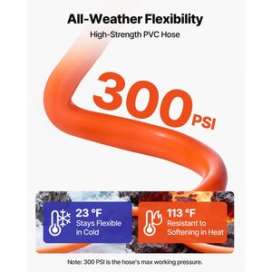 Avvolgitubo Retrattile in PVC da 3/4 Pollici x 50 Piedi con Tubo di Ingresso da 5 Piedi, Max 300 PSI, Avvolgimento Automatico per Compressori d'Aria - Product Image 4