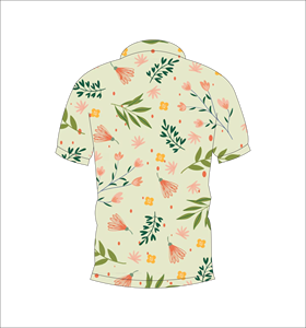 เสื้อโปโลผู้ชายลายพิมพ์ทั้งตัวสไตล์ทรอปิคอล แขนสั้นลำลองสำหรับเล่นกอล์ฟ - Product Image 3
