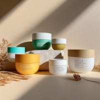 Pot en Plastique PP de Qualité Alimentaire avec Bouchon à Vis et Étiquette Imprimée UV pour Crèmes Cosmétiques Visage et Corps 150-500 ml (Cheer Pack)