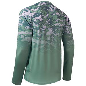 Camisa de Pesca de Manga Larga, Ligera, de Secado Rápido, Protección Solar, para Actividades al Aire Libre, 100% Poliéster, Color Sólido - Product Image 2