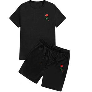 Conjunto de Camiseta y Pantalones Cortos para Hombre, Verano, Casual, Deportivo, Dos Piezas, Transpirable, para Gimnasio, Correr, Ropa Deportiva Urbana - Product Image 3