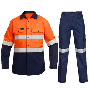 Uniforme de Trabajo Industrial para Construcción y Minería EN20471, Ropa de Trabajo de Algodón, Logotipo Personalizado, Ropa de Seguridad Reflectante, Camisetas de Alta Visibilidad - Product Image 3