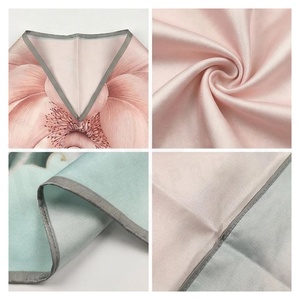 NORTH APPROACH Foulard carré en soie pour femme, imprimé floral, élégant, multifonctionnel, accessoire de mode toutes saisons - Product Image 4