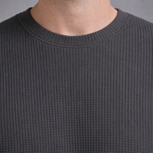 Luxury Street 240 GSM <b>Waffle</b> Oversized T-<b>Shirt</b> Heavy Knit Texture Relaxed Fit Premium Cotton Fashion Tee - Product Image 4
