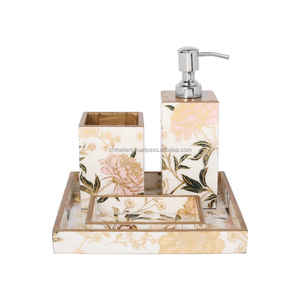 Exquisita colección de accesorios de baño MDF con estampado de esmalte diseñado para uso contemporáneo en el hogar, spa y hotel - Product Image 3