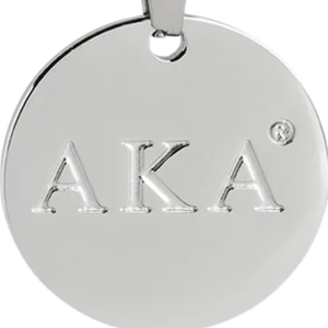 Silver Round Pendant Necklace Women Engraved Disc Charm Chain Elegant Sorority <b>Inspired</b> Fashion <b>Jewelry</b> Classic Gift - Product Image 4