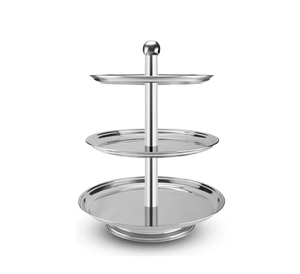 Stainless Steel Cake Stand Display Dessert Fruit Food Display Stands Wedding <b>Buffet</b> <b>Server</b> Stand - Product Image 3