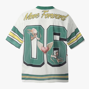 Camiseta Deportiva Retro de Fútbol Americano y Fútbol Soccer, Personalizada OEM, de Alta Calidad, en Malla de Poliéster, Estilo Holgado, Corta, Tallas Grandes, para Verano - Product Image 4