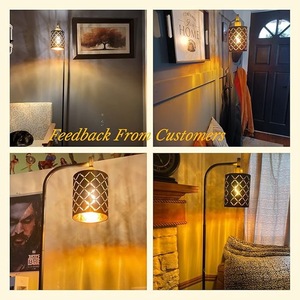 Lámpara de Pie Contemporánea con Pantalla de Tela e Interruptor de Pie para Iluminación del Hogar y la Oficina - Product Image 5