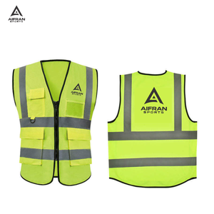 เสื้อกั๊กสะท้อนแสง AIFRAN หลายกระเป๋า เสื้อกั๊กนิรภัยแบบมองเห็นได้ชัดเจนสำหรับงานก่อสร้าง เสื้อแจ็คเก็ตสำหรับขับขี่จราจรแบบมองเห็นได้ชัดเจน ขายส่ง - Product Image 6