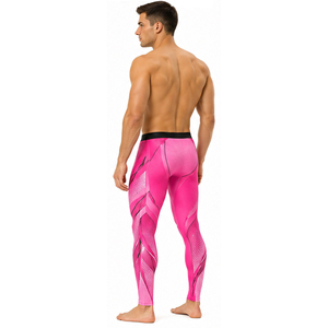 Pantalons de course à compression personnalisés pour hommes, leggings d'entraînement de gym, séchage rapide, respirants, haute élasticité, collants de fitness, fournisseur en gros - Product Image 3