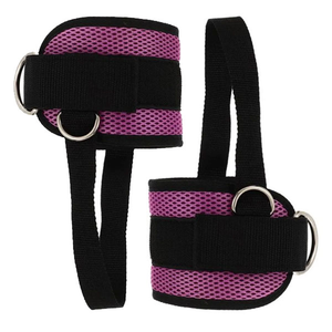 Correas de tobillo de malla transpirable con múltiples anillas en D y correa de soporte para el pie para máquina de cable, para ejercicios de glúteos y entrenamiento de piernas - Product Image 1